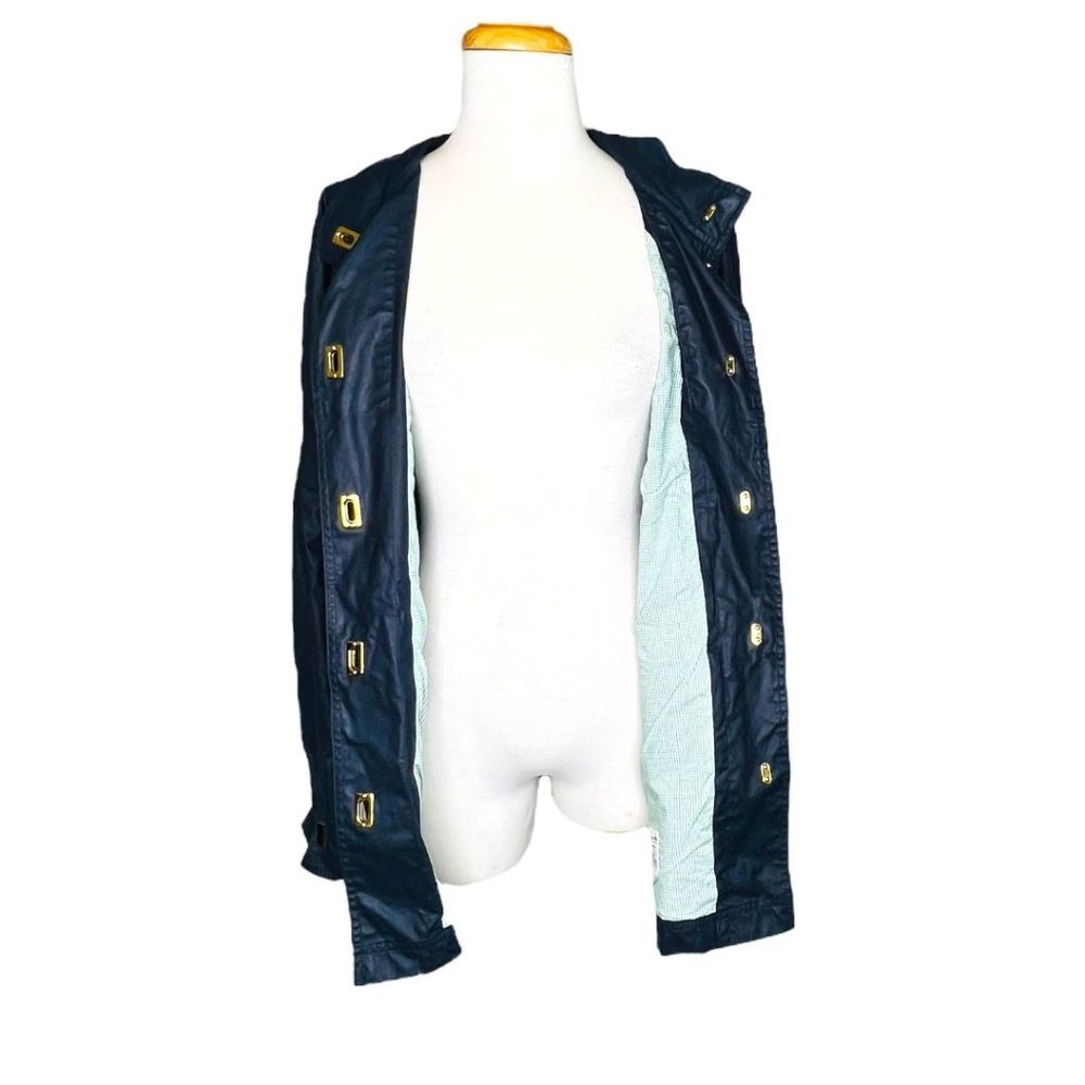 RALPH LAUREN Dry Goods Women's PS Blue Raincoat Sailing Nautical Rain Jacket - Picture 8 of 12